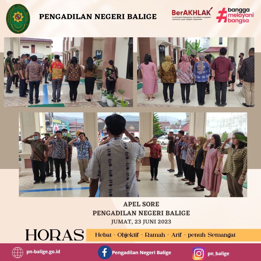 APEL SORE PN BALIGE PADA HARI JUMAT 23 JUNI 2023